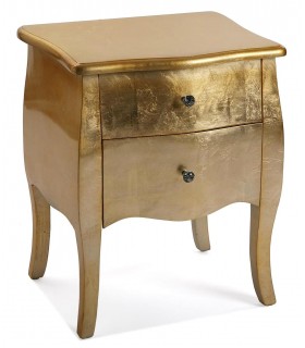 MESITA DE NOCHE 50 X 39 X 60 CAGLIARI MADERA PAN DE ORO