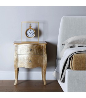 MESITA DE NOCHE 50 X 39 X 60 CAGLIARI MADERA PAN DE ORO