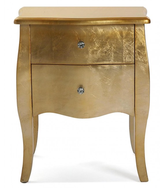 MESITA DE NOCHE 50 X 39 X 60 CAGLIARI MADERA PAN DE ORO