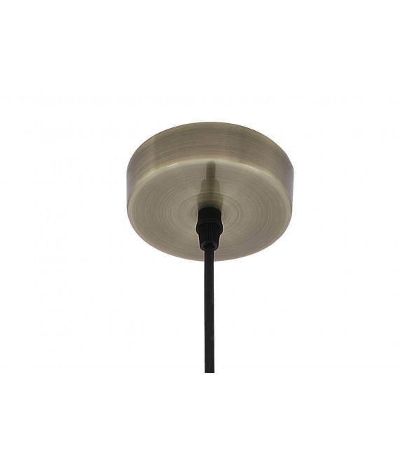 LAMPARA DE TECHO 50 Ø X 103 SOLEO METAL ORO TEXTIL BLANCO Y ORO