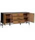 APARADOR 164 X 40 X 75 PALCA MADERA DM FRESNO NATURAL METAL NEGRO