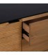 APARADOR 164 X 40 X 75 PALCA MADERA DM FRESNO NATURAL METAL NEGRO