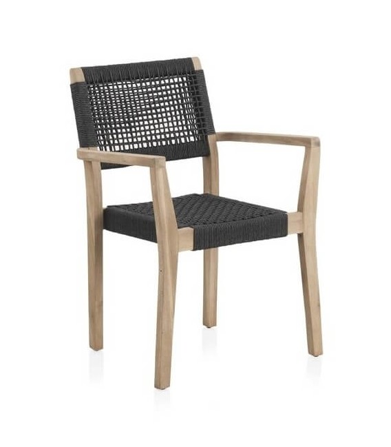 SILLON DE COMEDOR 58 X 55 X 83 MALGAS MADERA NATURAL CUERDA NEGRA