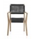 SILLON DE COMEDOR 58 X 55 X 83 MALGAS MADERA NATURAL CUERDA NEGRA