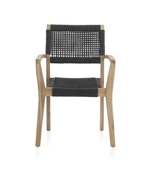SILLON DE COMEDOR 58 X 55 X 83 MALGAS MADERA NATURAL CUERDA NEGRA