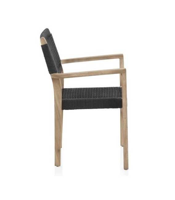 SILLON DE COMEDOR 58 X 55 X 83 MALGAS MADERA NATURAL CUERDA NEGRA