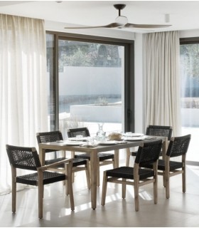 SILLON DE COMEDOR 58 X 55 X 83 MALGAS MADERA NATURAL CUERDA NEGRA