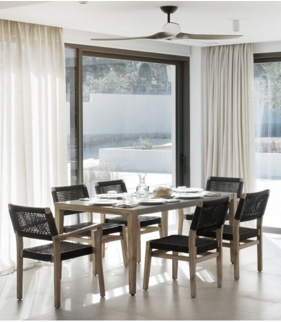 SILLON DE COMEDOR 58 X 55 X 83 MALGAS MADERA NATURAL CUERDA NEGRA