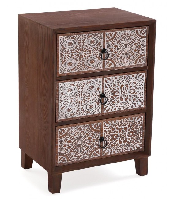 MESITA DE NOCHE 48 X 35 X 70 KAPUA MADERA COLOR NOGAL