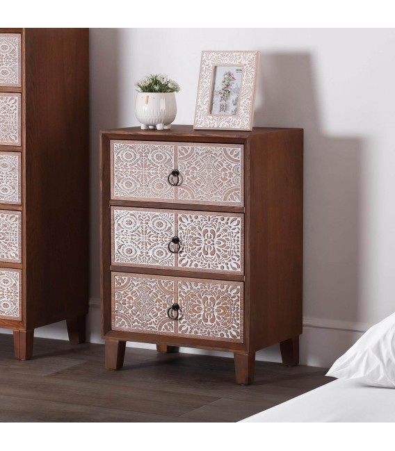 MESITA DE NOCHE 48 X 35 X 70 KAPUA MADERA COLOR NOGAL