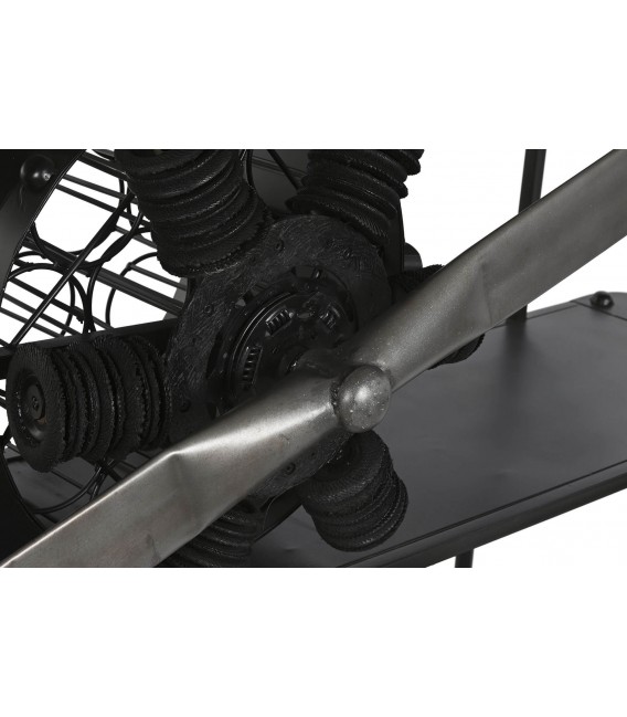 BARRA DE BAR 191 X 58 X 96 AVION MADERA NATURAL METAL NEGRO