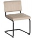 SILLA 48 X 56 X 82 CONTRACT TELA BEIGE METAL NEGRO