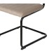 SILLA 48 X 56 X 82 CONTRACT TELA BEIGE METAL NEGRO