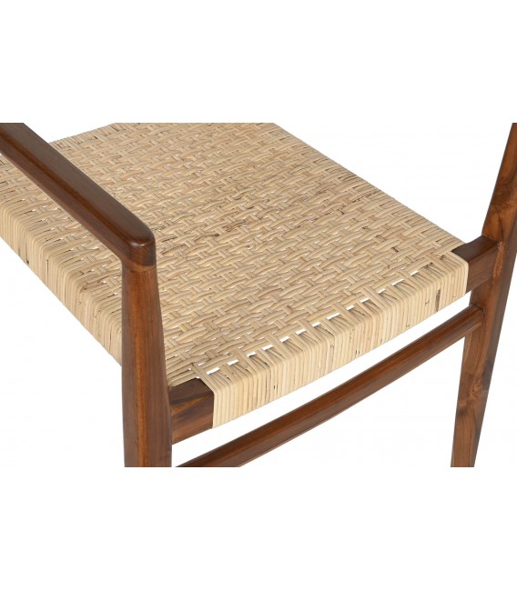 SILLON COMEDOR 50 X 56 X 86 KULTA MADERA TECA RATAN NATURAL