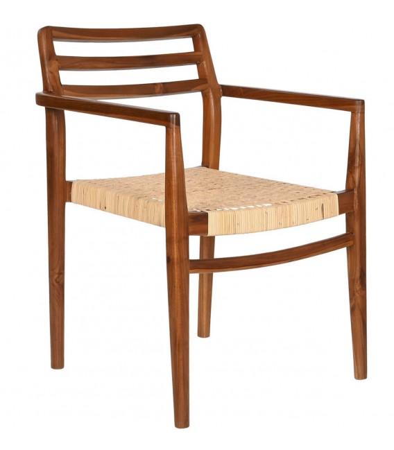 SILLON COMEDOR 50 X 56 X 86 KULTA MADERA TECA RATAN NATURAL