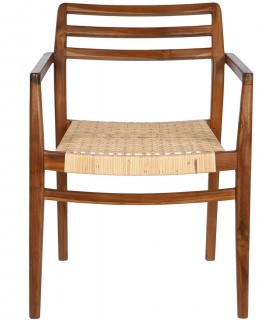 SILLON COMEDOR 50 X 56 X 86 KULTA MADERA TECA RATAN NATURAL