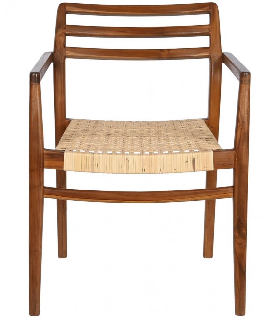 SILLON COMEDOR 50 X 56 X 86 KULTA MADERA TECA RATAN NATURAL