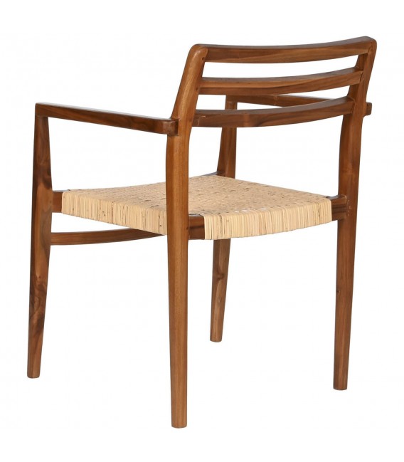 SILLON COMEDOR 50 X 56 X 86 KULTA MADERA TECA RATAN NATURAL