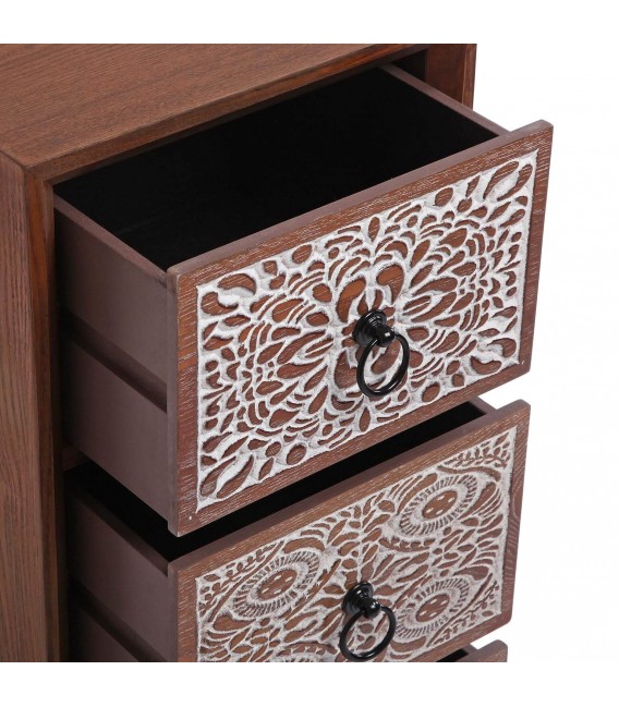 MESITA DE NOCHE PEQUEÑA 30 X 30 X 65 KAPUA MADERA COLOR NOGAL