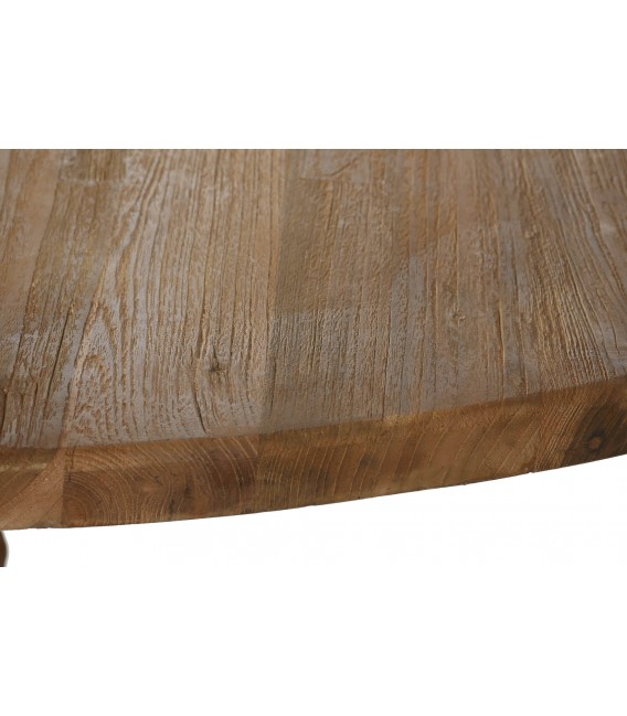 MESA DE COMEDOR 140 Ø X 75 LUCAR MADERA TECA RECICLADA NATURAL