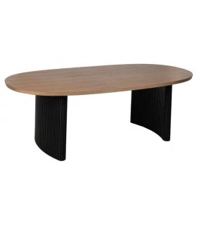MESA DE COMEDOR 220 X 113 X 75 PALCA MADERA DM FRESNO NATURAL Y NEGRO