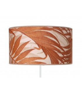 LAMPARA DE PIE 40 Ø X 163 PALMAR TEXTIL ESTAMPADO COLOR TEJA