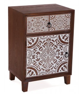 MESITA DE NOCHE 48 X 35 X 70 KAPUA MADERA COLOR NOGAL