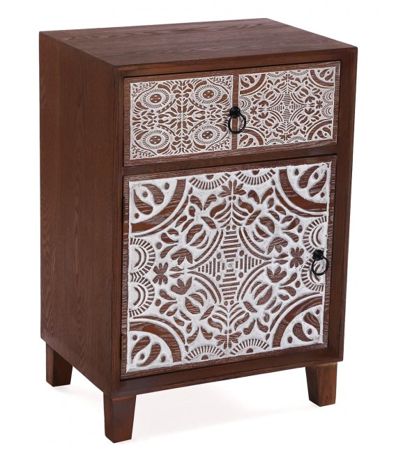 MESITA DE NOCHE 48 X 35 X 70 KAPUA MADERA COLOR NOGAL