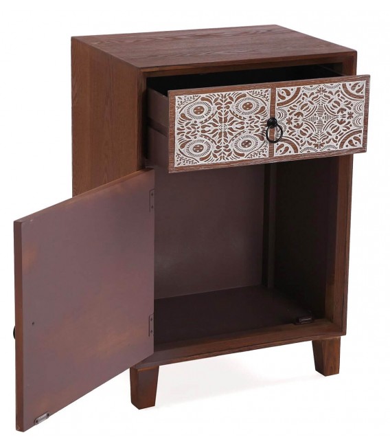 MESITA DE NOCHE 48 X 35 X 70 KAPUA MADERA COLOR NOGAL