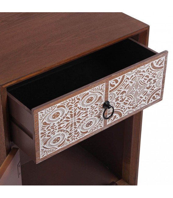 MESITA DE NOCHE 48 X 35 X 70 KAPUA MADERA COLOR NOGAL