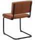 SILLA 48 X 56 X 82 CONTRACT TELA TERRACOTA METAL NEGRO