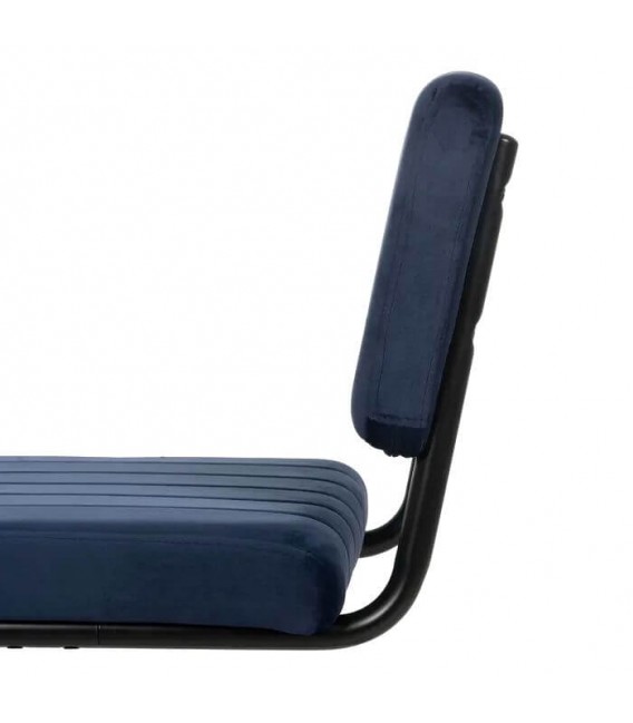 SILLA 48 X 56 X 82 CONTRACT TELA AZUL METAL NEGRO