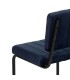 SILLA 48 X 56 X 82 CONTRACT TELA AZUL METAL NEGRO