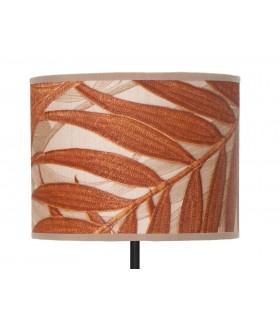 LAMPARA DE SOBREMESA 17 Ø X 44 PALMAR TEXTIL COLOR TEJA METAL NEGRO