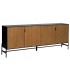 APARADOR 204 X 40 X 82 PALCA MADERA DM FRESNO NATURAL METAL NEGRO