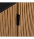 APARADOR 204 X 40 X 82 PALCA MADERA DM FRESNO NATURAL METAL NEGRO
