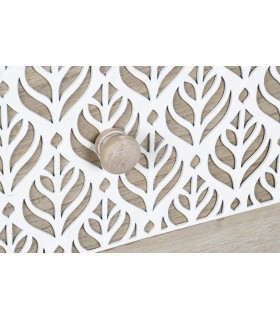 COMODA 80 X 42 X 80 TROYA MADERA PAULONIA NATURAL Y BLANCO
