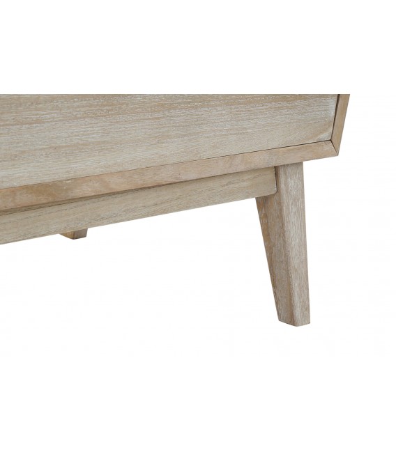 COMODA 80 X 42 X 80 TROYA MADERA PAULONIA NATURAL Y BLANCO