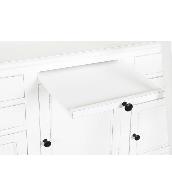 ESTANTERIA 137 X 38 X 234 LUSANA MADERA BLANCA METAL NEGRO