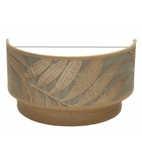 APLIQUE DE PARED 30 X 15 X 17 SABAGE TEXTIL GRIS Y MARRON