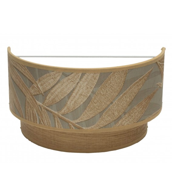 APLIQUE DE PARED 30 X 15 X 17 SABAGE TEXTIL GRIS Y MARRON