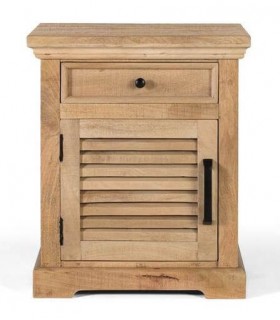 MESITA DE NOCHE 55 X 40 X 65 BASANA MADERA MANGO NATURAL