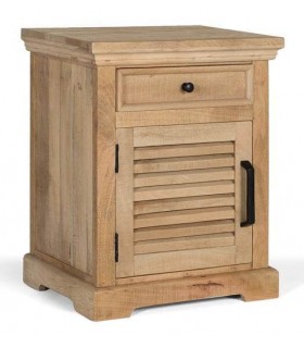 MESITA DE NOCHE 55 X 40 X 65 BASANA MADERA MANGO NATURAL