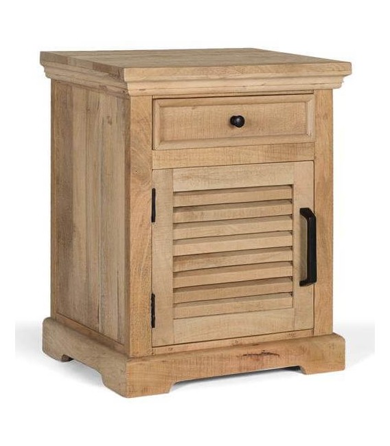 MESITA DE NOCHE 55 X 40 X 65 BASANA MADERA MANGO NATURAL