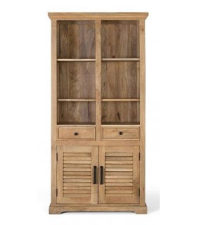 ESTANTERIA 90 X 40 X 180 BASANA MADERA MANGO NATURAL