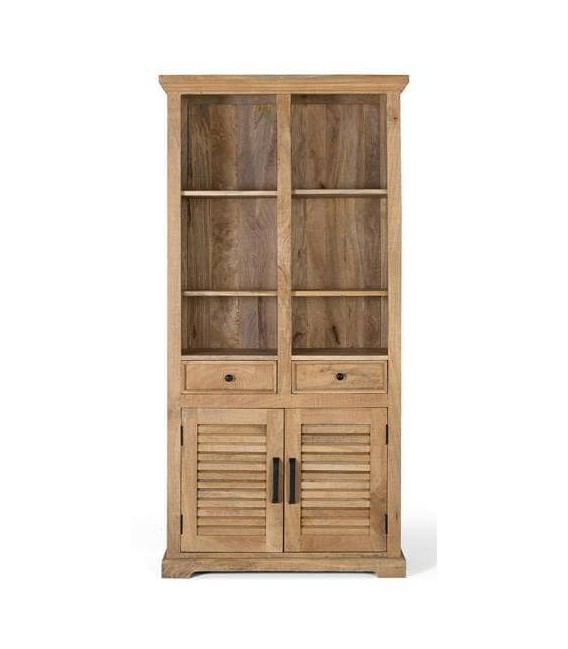 ESTANTERIA 90 X 40 X 180 BASANA MADERA MANGO NATURAL