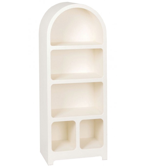 ESTANTERIA BAJA 48 X 30 X 120 ISLA MADERA MDF LACADA EN BLANCO