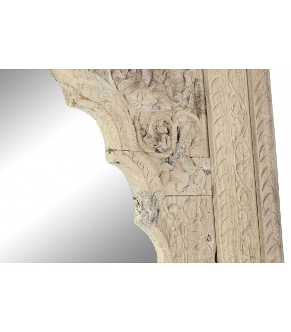 ESPEJO 102 X 11 X 203 GANHESA MADERA MANGO TALLADA NATURAL