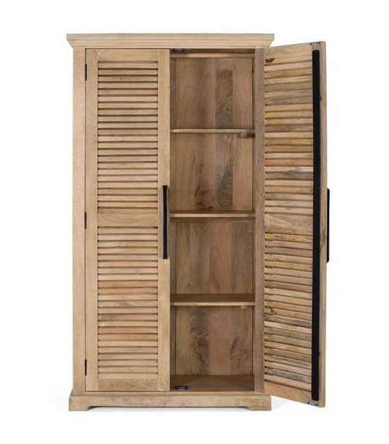 ARMARIO ALACENA 100 X 40 X 180 BASANA MADERA MANGO NATURAL
