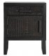 MESITA DE NOCHE 45 X 35 X 55 ANTRIM MADERA Y METAL NEGRO Y GRIS